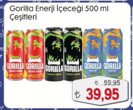 Gorilla Enerji Içeceği 500Ml