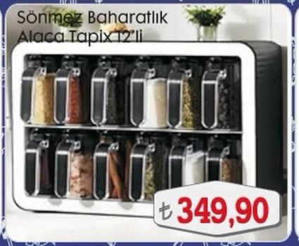 Sönmez Baharatlık Alaca Tapix 12'Li