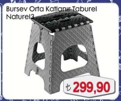 Bursev Orta Katlanır Taburel Naturel3