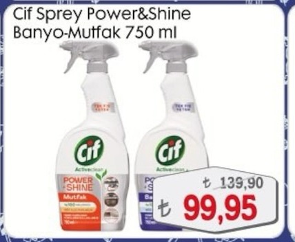 Cif Sprey Power&Shine Banyo-Mutfak 750 Ml