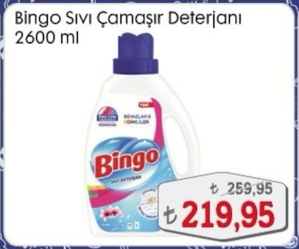 Bingo Sıvı.Çamaşır Deterjanı 2600 Ml