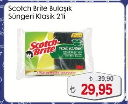 Scotch Brite Bulaşık Süngeri Klasik 2'Li