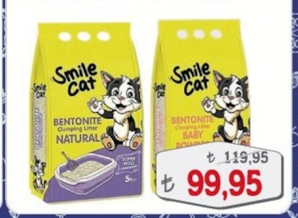 Smile Cat Bentonite Clumping Litter Natural 5L