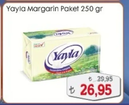 Yayla Margarin Paket 250 Gr