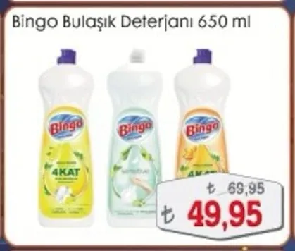 Bingo Bulaşık Deterjanı 650 Ml