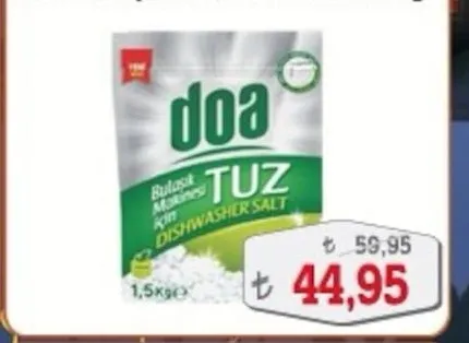 Doa Bulaşık Makinesi Tuzu 1,5Kg