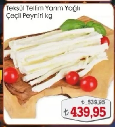Teksüt Tellim Yarım Yağlı Çeçil Peyniri Kg