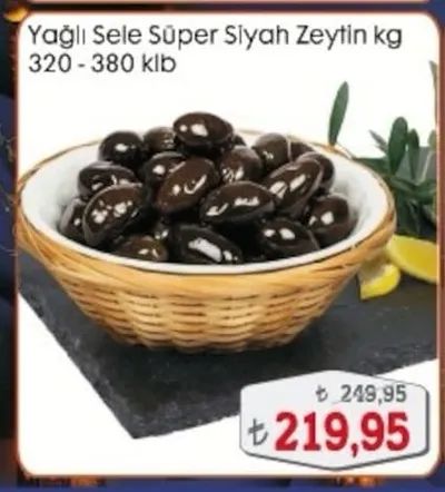 Yağlı Sele Süper Siyah Zeytin Kg