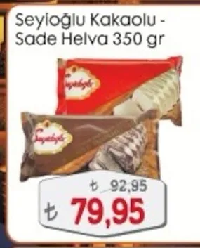 Seyioğlu Kakaolu - Sade Helva 350 Gr