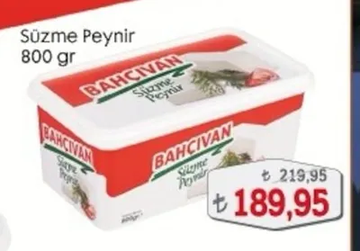 Bahçıvan Süzme Peynir 800 Gr