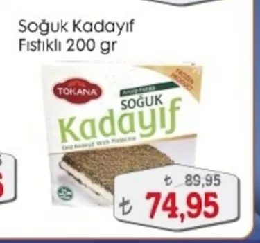 Tokana Soğuk Kadayıf Fıstıklı 200 Gr