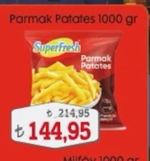 Superfresh Parmak Patates 1000 Gr