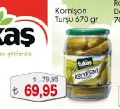 Tukaş Kornişon Turşu 670 Gr