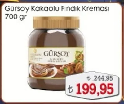 Gürsoy Kakaolu Fındık Kreması 700 Gr