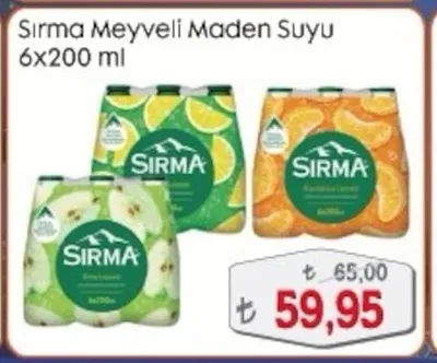 Sırma Meyveli Maden Suyu 6X200 Ml