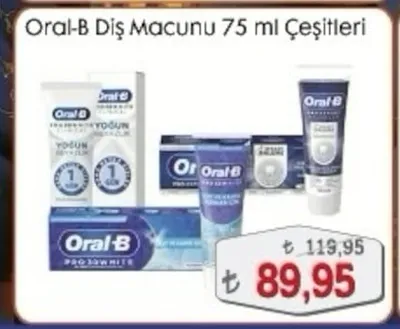 Oral-B Diş Macunu 75 Ml Çeşitleri