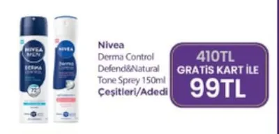 Nivea Derma Control Defend&Natural Tone Sprey 150Ml Çeşitleri/Adedi