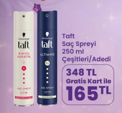 Taft Saç Spreyi 250 Ml Çeşitleri/Adedi