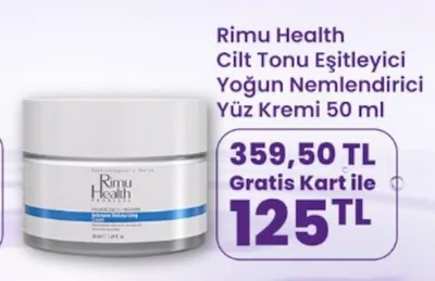 Rimu Health Cilt Tonu Eşitleyici Yoğun Nemlendirici Yüz Kremi 50 Ml