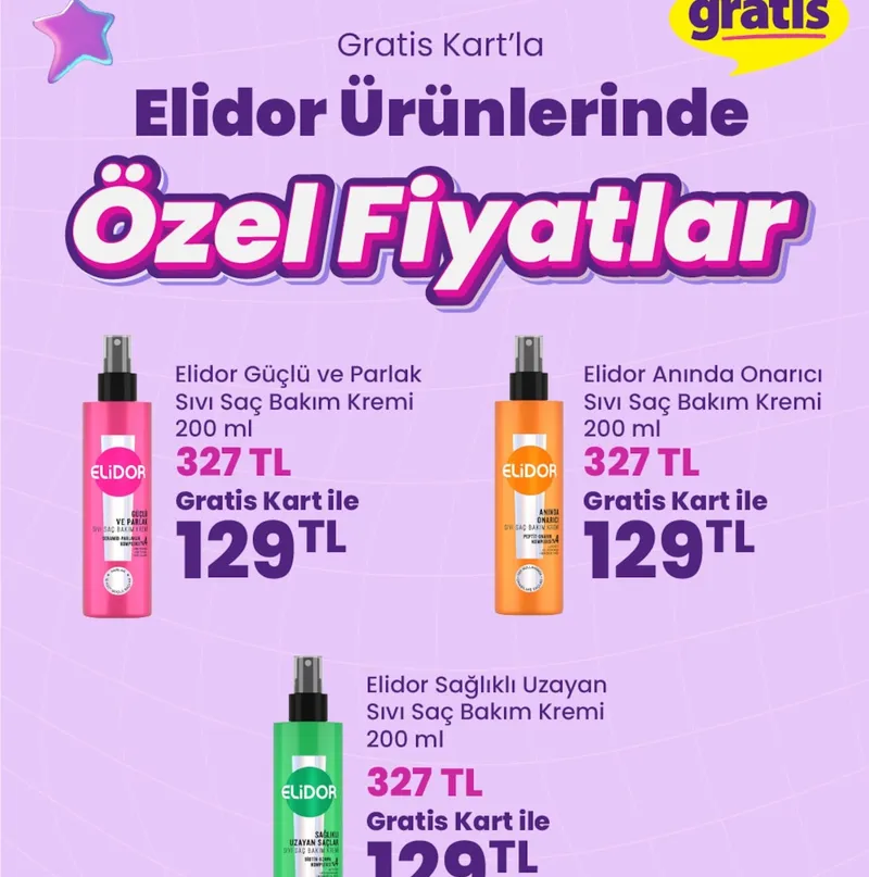 Elidor Güçlü Ve Parlak Sıvı Saç Bakım Kremi 200 Ml