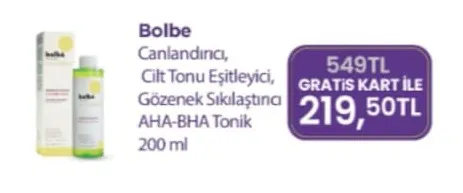 Bolbe Canlandırıcı, Cilt Tonu Eşitleyici, Gözenek Sıkılaştırıcı Aha-Bha Tonik 200 Ml