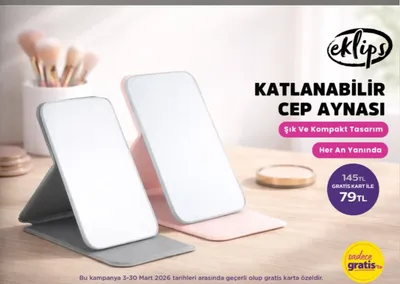 Eklips Katlanabilir Cep Aynası
