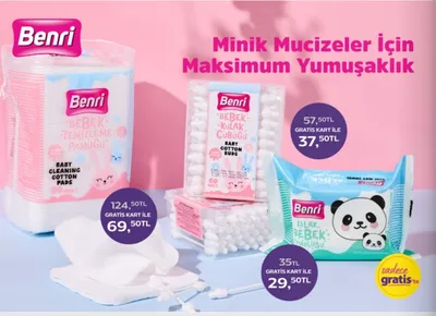 Benri Bebek Temizleme Pamuğu 60 Adet