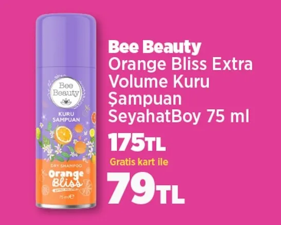 Bee Beauty Orange Bliss Extra Volume Kuru Şampuan Seyahatboy 75 Ml
