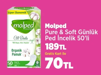 Molped Pure & Soft Günlük Ped Incelik 50'Li