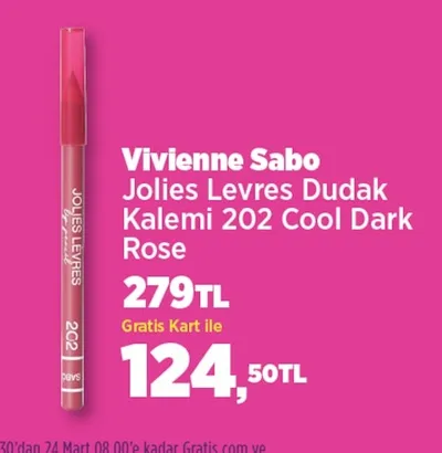 Vivienne Sabo Jolies Levres Dudak Kalemi 202 Cool Dark Rose