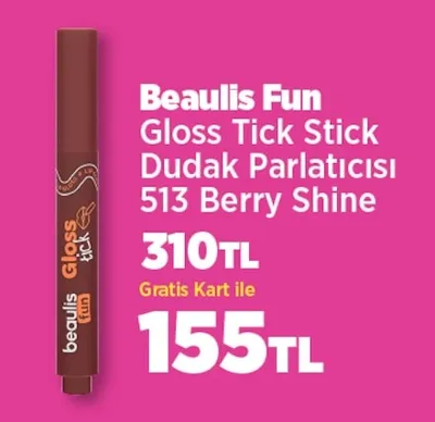 Beaulıs Fun Gloss Tick Stick Dudak Parlatıcısı 513 Berry Shine