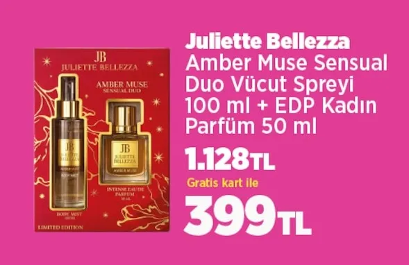 Juliette Bellezza Amber Muse Sensual Duo Vücut Spreyi 100 Ml + Edp Kadın Parfüm 50 Ml