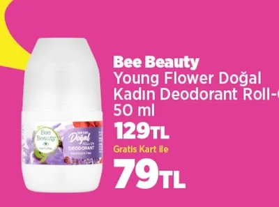 Bee Beauty Young Flower Doğal Kadın Deodorant Roll-On 50 Ml