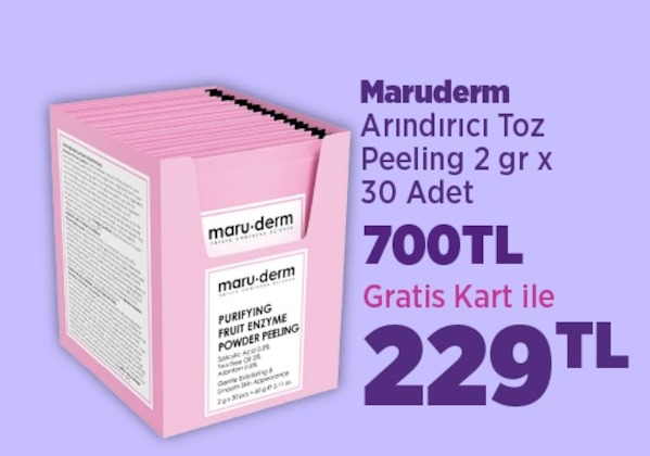 Maruderm Arındırıcı Toz Peeling 2 Gr X 30 Adet