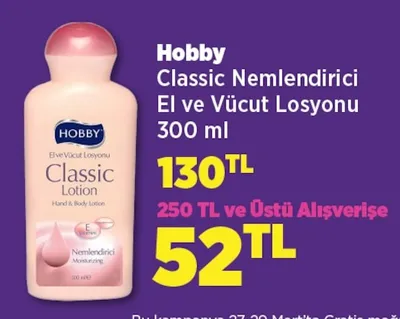 Hobby Classic Nemlendirici El Ve Vücut Losyonu 300 Ml