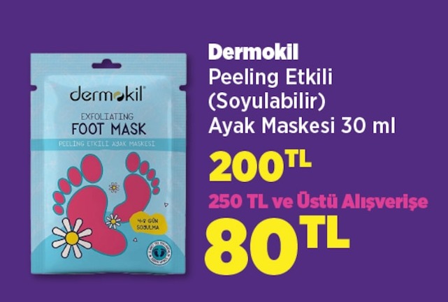 Dermokil Peeling Etkili Ayak Maskesi 30 Ml
