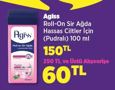 Aglss Roll-On Sir Ağda Hassas Ciltler İçin (Pudralı) 100 Ml