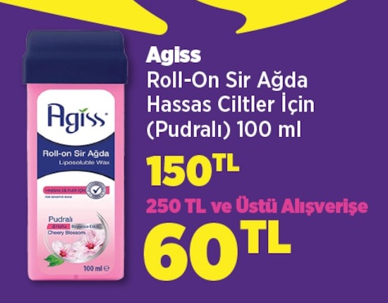 Aglss Roll-On Sir Ağda Hassas Ciltler İçin (Pudralı) 100 Ml