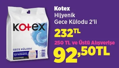 Kotex Hijyenik Gece Külodu 2'Li