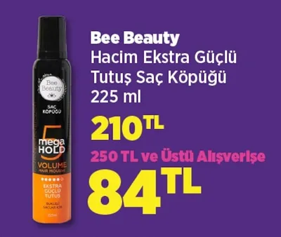 Bee Beauty Hacim Ekstra Güçlü Tutuş Saç Köpüğü 225 Ml