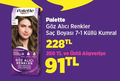 Palette Göz Alıcı Renkler Saç Boyası 7-1 Küllü Kumral