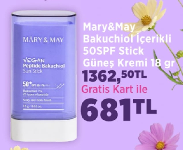 Mary&May Bakuchiol İÇerikli 50Spf Stick Güneş Kremi 18 Gr