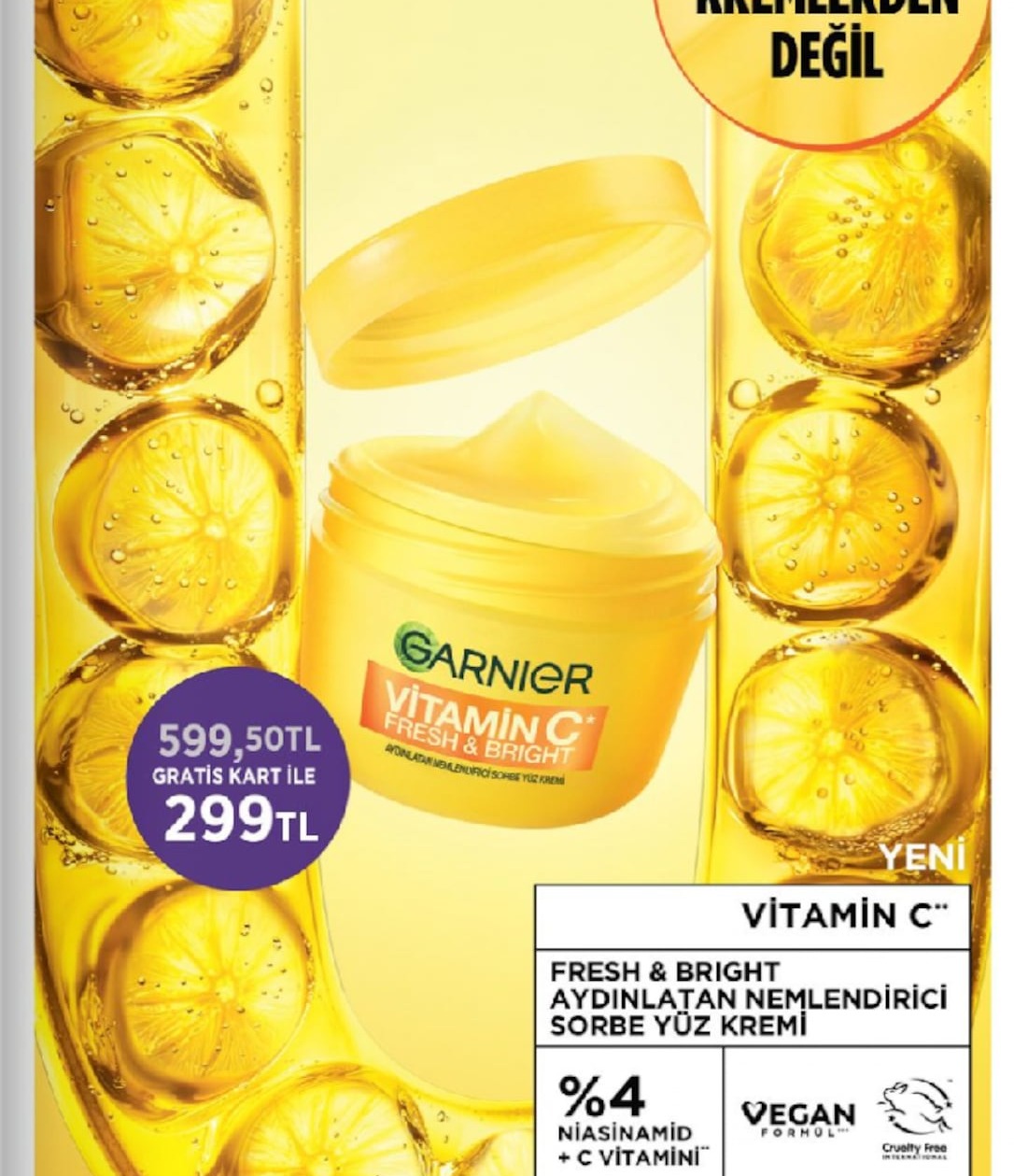 Garnıer Vıtamın C Fresh & Brıght Aydınlatan Nemlendırıcı Sorbe Yüz Kremı