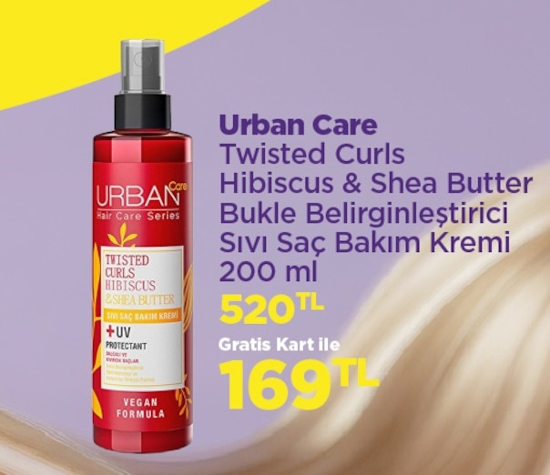 Urban Care Twisted Curls Hibiscus & Shea Butter Sıvı Saç Bakım Kremi 200 Ml