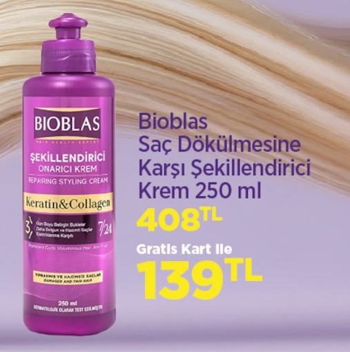 Bioblas Saç Dökülmesine Karşı Şekillendirici Onarıcı Krem 250 Ml