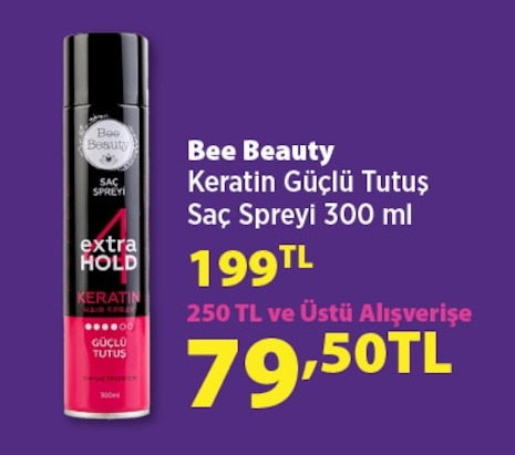 Bee Beauty Keratin Güçlü Tutuş Saç Spreyi 300 Ml