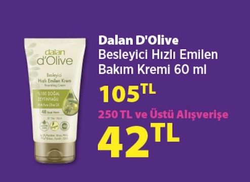 Dalan D'Olive Besleyici Hızlı Emilen Bakım Kremi 60 Ml