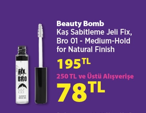 Beauty Bomb Kas Sabitleme Jeli Fix Bro 01 Medium-Hold For Natural Finish