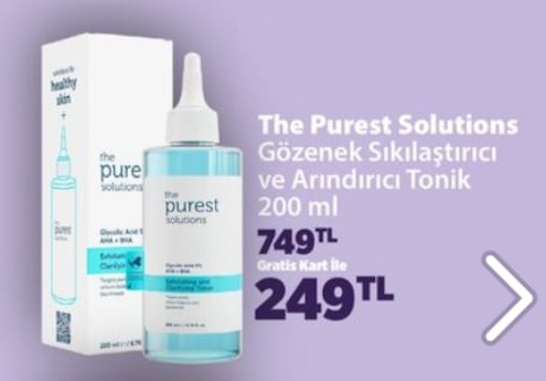 The Purest Solutions Gözenek Sıkılaştırıcı Ve Arındırıcı Tonik 200 Ml