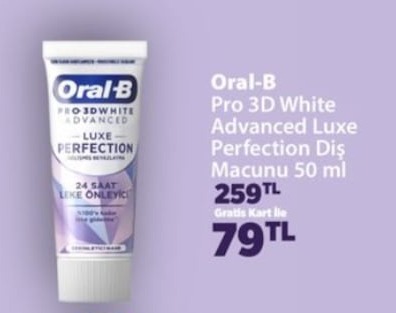 Oral-B Pro 3D White Advanced Luxe Perfection Diş Macunu 50 Ml
